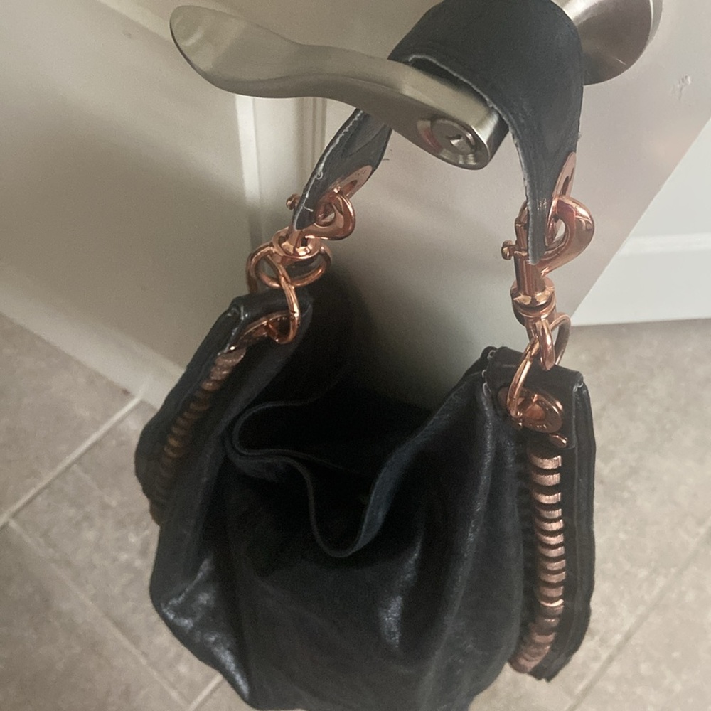 Rebecca Minkoff Black studded shoulder bag - Picture 2 of 10